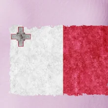 Vlajka Malta okousaná