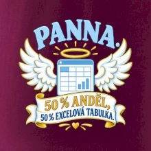 Panna. 50 % anděl, 50 % excelová tabulka
