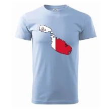 Mapa Malta s vlajkou