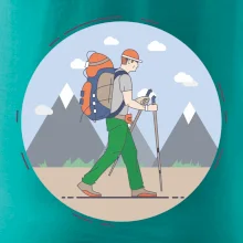 Barevný párový motiv na hory