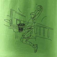 Basketbalista jedním tahem - výskok