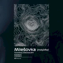 Milešovka - vrstevnice v obdélníku