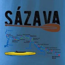 Mapa řeky Sázavy