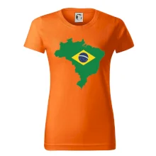 Brazílie vlajka v mapě