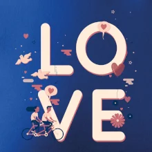Love cyklisti pár Love cyklisti pár