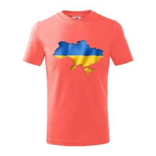 Ukrajina vlajka mapa