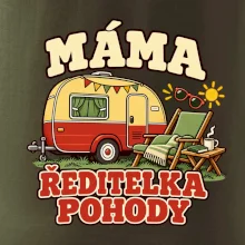 Máma ředitelka pohody rodinné kempování s karavanem
