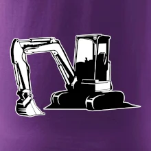 Bagr bez nápisu černobílý