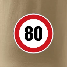 Dopravní značka - omezení rychlosti 80