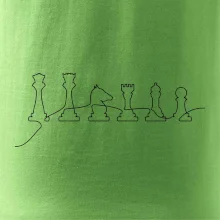 Šachové figurky v řadě - obrys