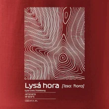 Lysá hora - vrstevnice v obdélníku