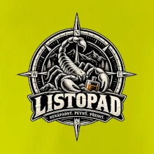Listopadový štír v kompasu s whisky