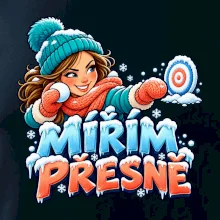 Rodinná vánoční trička - Mířím přesně máma sněhová bitva
