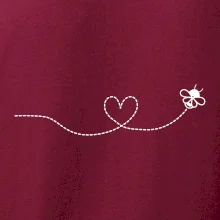 Dráha letu včely - srdce