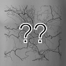 Mapy měst černobílé - Vaše město