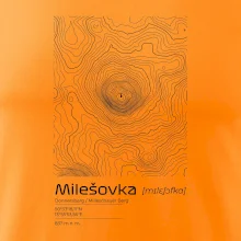 Milešovka - vrstevnice v obdélníku