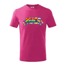 Peace nápis duhový