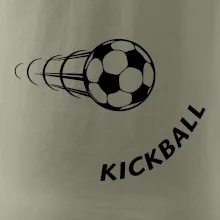 Kickball nápis šikmo