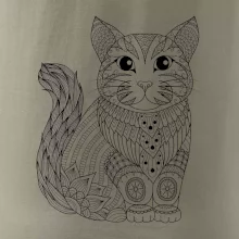 Kočka sedící mandala