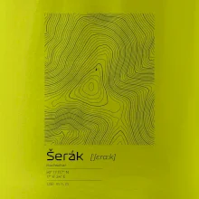 Šerák - vrstevnice v obdélníku