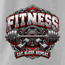 Fitness činka a závaží eat sleep repeat