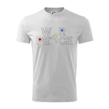 War, peace - barevný nápis