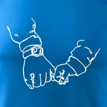 Táta a syn ruce obrys