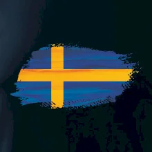 Švédská vlajka kreslená