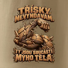 Třísky nevyndavám ty jsou součástí mýho těla - dřevěná paže