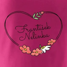 Srdce velké - Tričko se jmény dětí