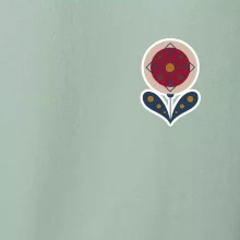 Folklor na prsu květina kulatá