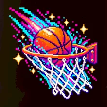 Pixel art basketbalový koš