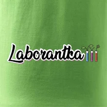 Laborantka a zkumavky