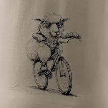 Ovce s brýlemi na kole