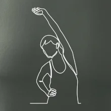 Protahující se žena jedním tahem