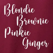 Párové mikiny - Nejlepší kámošky - barva vlasů (Velký nápis a vaše jména na rukávu)