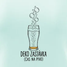 Deko zastávka čas na pivo sklenice s potápěčskými bublinami
