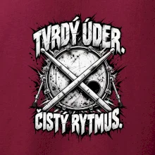 Tvrdý úder čistý rytmus - černobílé zkřížené paličky