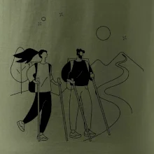 Kreslený pár na výletě