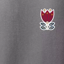 Folklor na prsu květina čtyřlistá