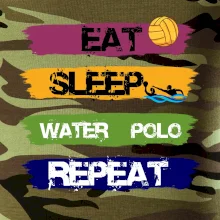 Eat sleep watter polo barevné