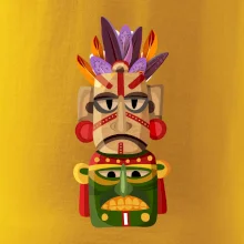 Mayové maska s peřím