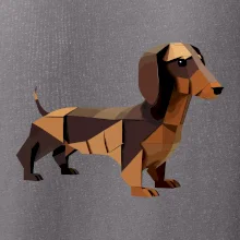 Jezevčík - slepený z papíru