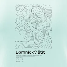 Lomnický štít - vrstevnice v obdélníku
