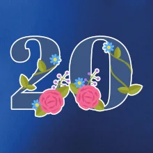 Květinové číslo kreslené - 20