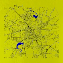 Plzeň mapa s vodními toky
