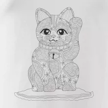 Kočka mávající mandala