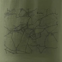 Černobílá mapa Kladno