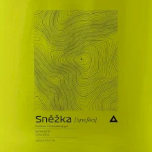 Sněžka - vrstevnice v obdélníku