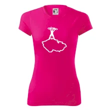 Mapa ČR - cyklista na prsou